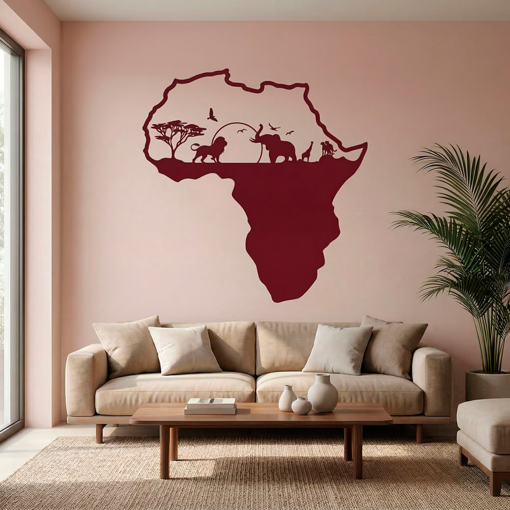 Afrika Silhouette Skyline Tiere 8