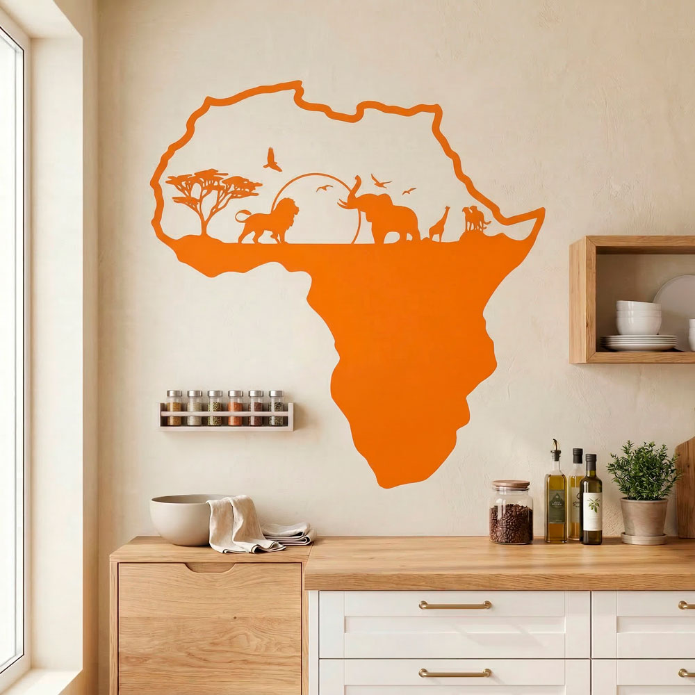 Afrika Silhouette Skyline Tiere 10
