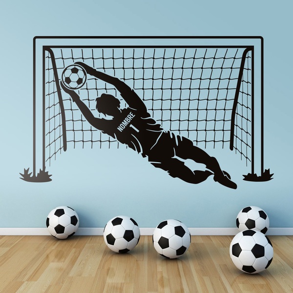Kinderzimmer Wandtattoo: Benutzerdefinierte Fußballtorwart