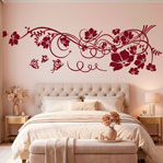 Wandtattoos: Blumen mit Schmetterlingen 15