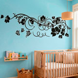 Wandtattoos: Blumen mit Schmetterlingen 16