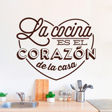 Wandtattoos: Die Küche ist das Herz des Hauses - spanische 2