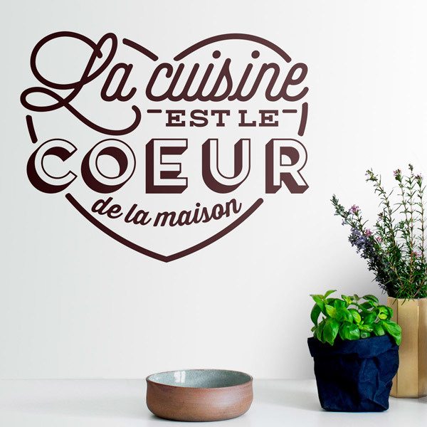 Wandtattoos: Die Küche ist das Herz des Hauses auf Französi