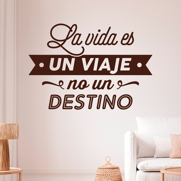 Wandtattoos: La vida es un viaje no un destino