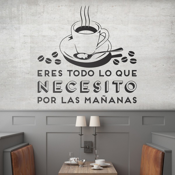 Wandtattoos: Eres todo lo que necesito - Café