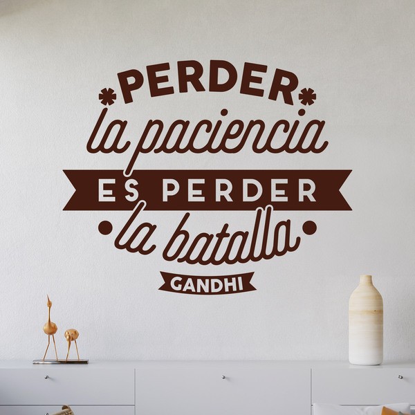 Wandtattoos: Perder la paciencia... Gandhi