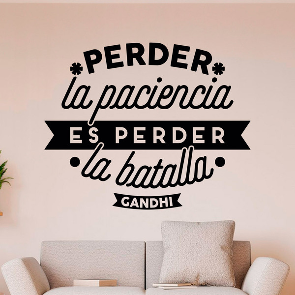 Wandtattoos: Perder la paciencia... Gandhi