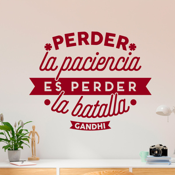 Wandtattoos: Perder la paciencia... Gandhi