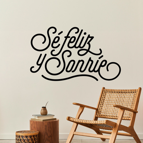 Wandtattoos: Sé feliz y sonríe