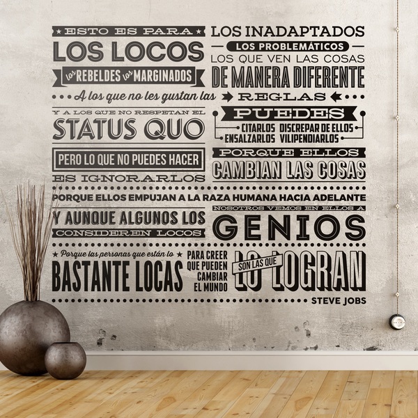 Wandtattoos: Esto es para los locos... Steve Jobs