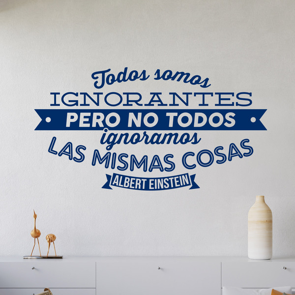 Wandtattoos: Todos somos ignorantes - Albert Einstein