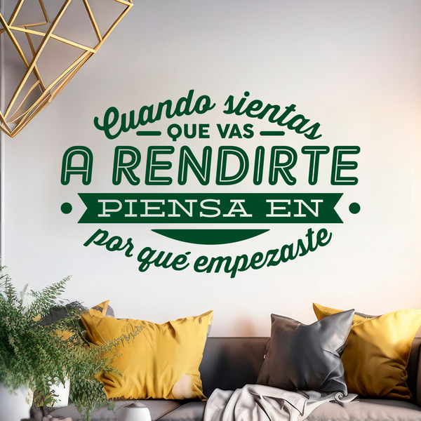 Wandtattoos: Cuando sientas que vas a rendirte...