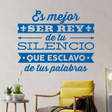 Wandtattoos: Es mejor ser rey de tu silencio... 3