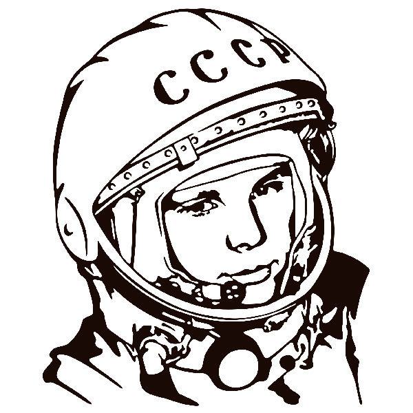 Wandtattoos: Astronaut Juri Gagarin