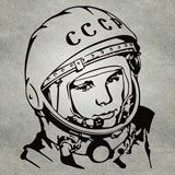 Wandtattoos: Astronaut Juri Gagarin 3