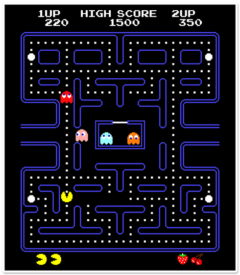 Wandtattoos: Pac-Man Arcade Spiel Farbe 0