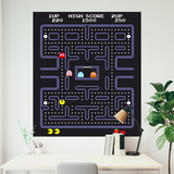 Wandtattoos: Pac-Man Arcade Spiel Farbe 3