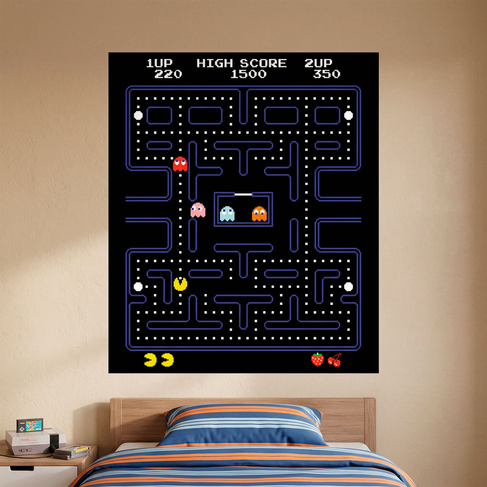 Wandtattoos: Pac-Man Arcade Spiel Farbe