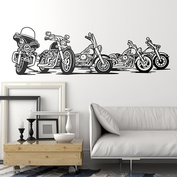 Wandtattoos: 5 Harley Davidson Motorräder