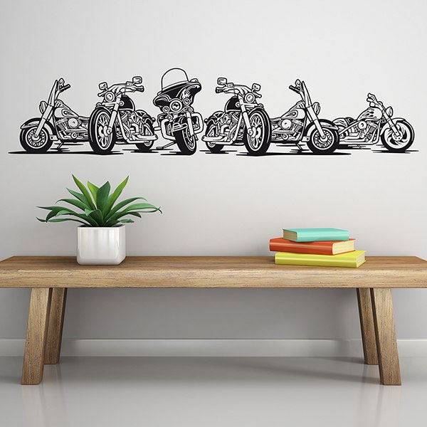 Wandtattoos: 6 Harley Davidson Motorräder