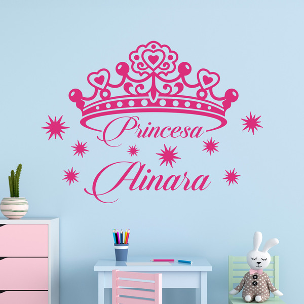 Kinderzimmer Wandtattoo: Personalisierte Prinzessin  