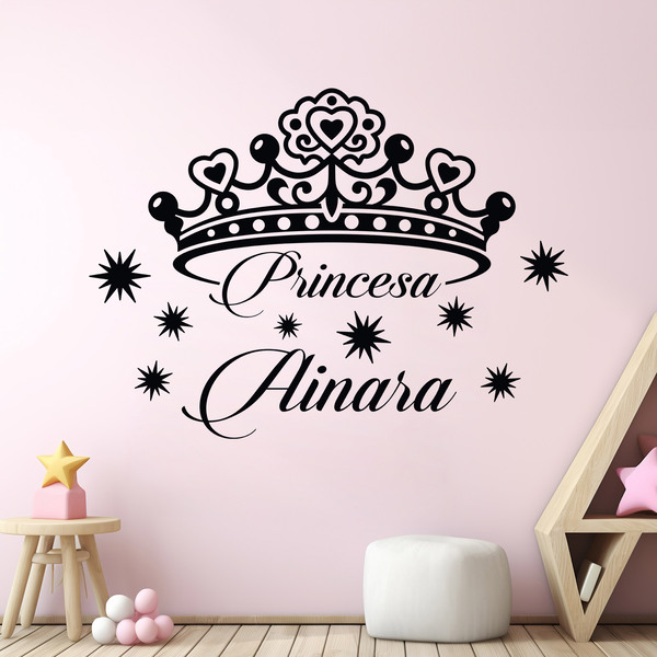 Kinderzimmer Wandtattoo: Personalisierte Prinzessin  