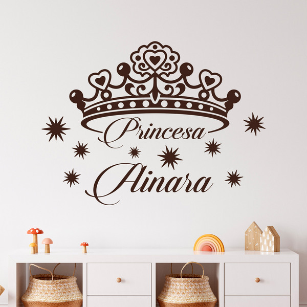 Kinderzimmer Wandtattoo: Personalisierte Prinzessin  