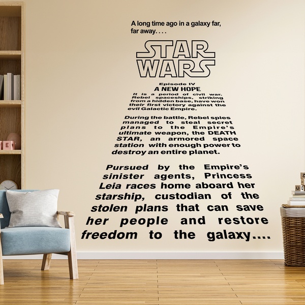 Wandtattoos: Star Wars Intro Text