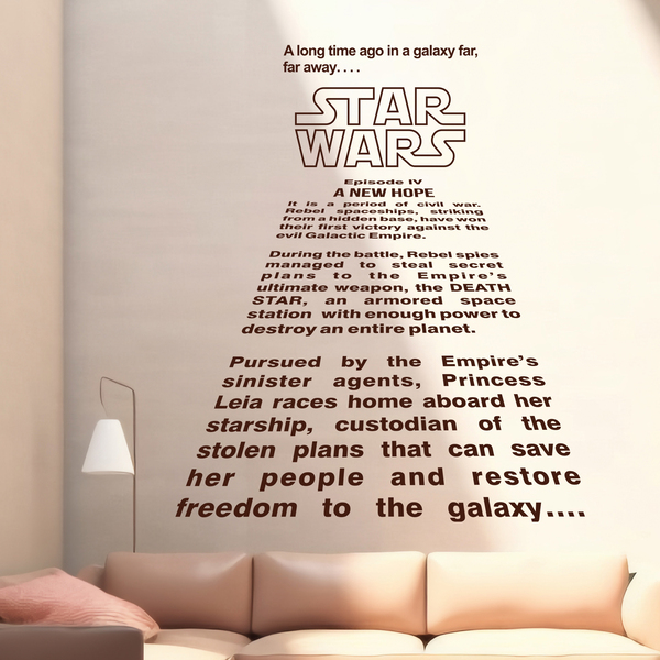 Wandtattoos: Star Wars Intro Text