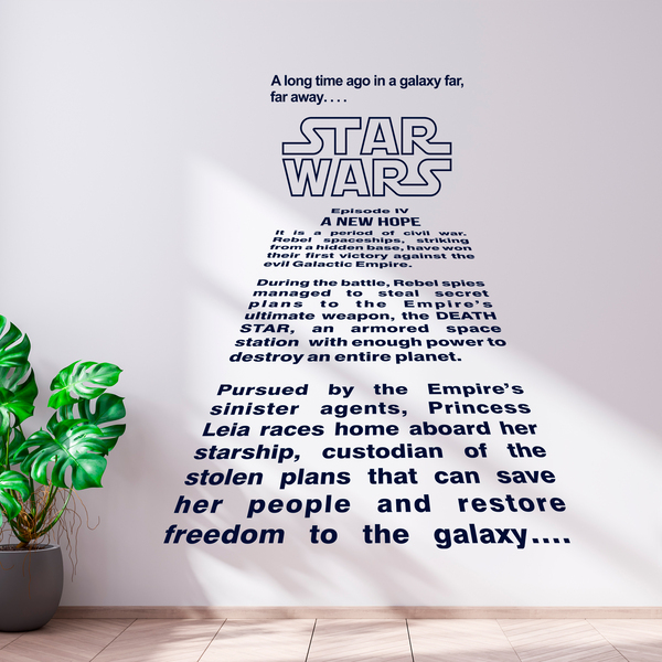 Wandtattoos: Star Wars Intro Text