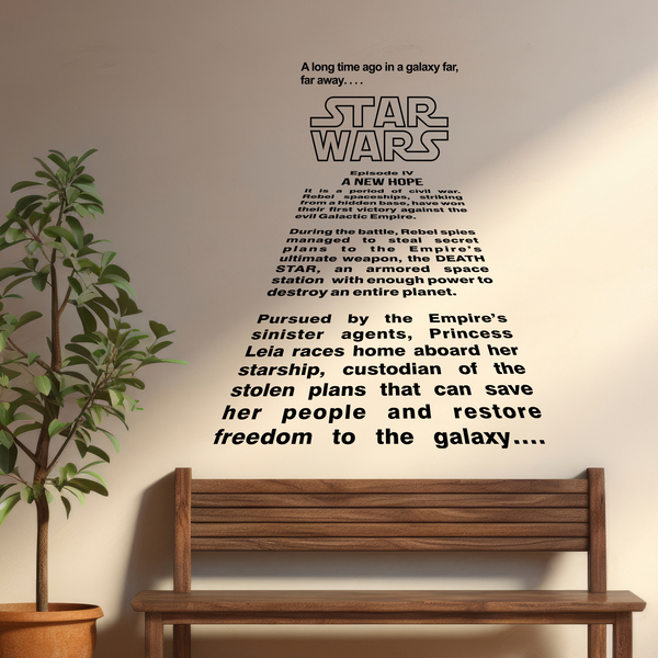 Wandtattoos: Star Wars Intro Text