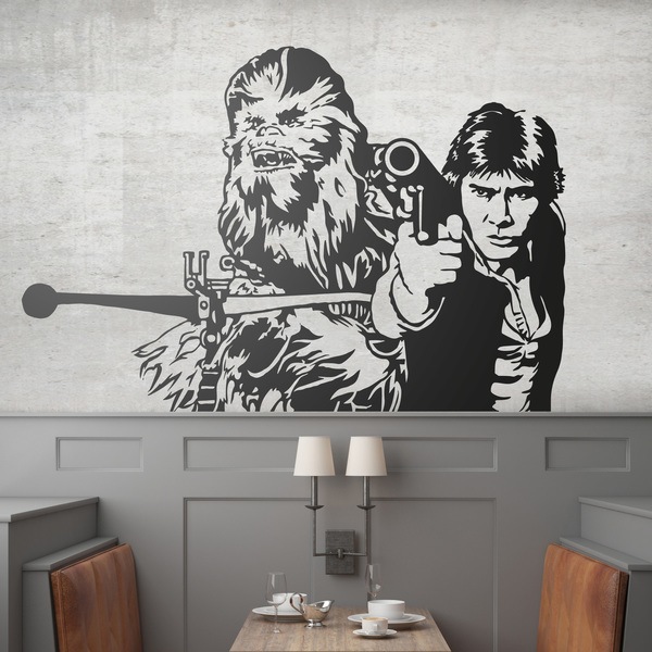 Wandtattoos: Chewbacca und Han Solo