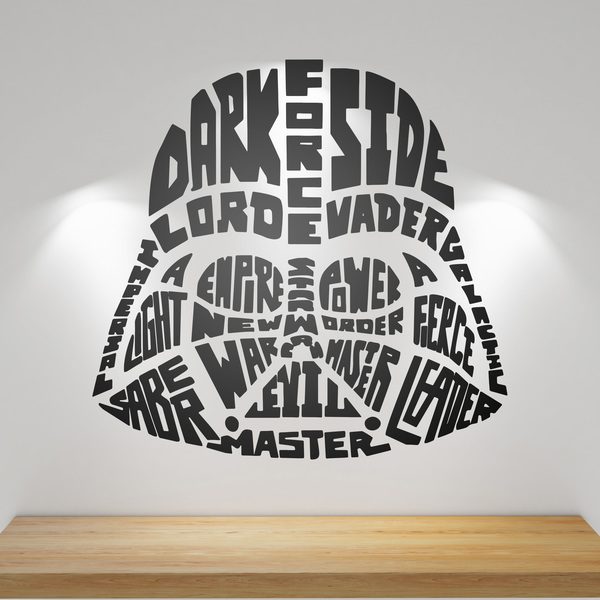 Wandtattoos: Typografische Darth Vader