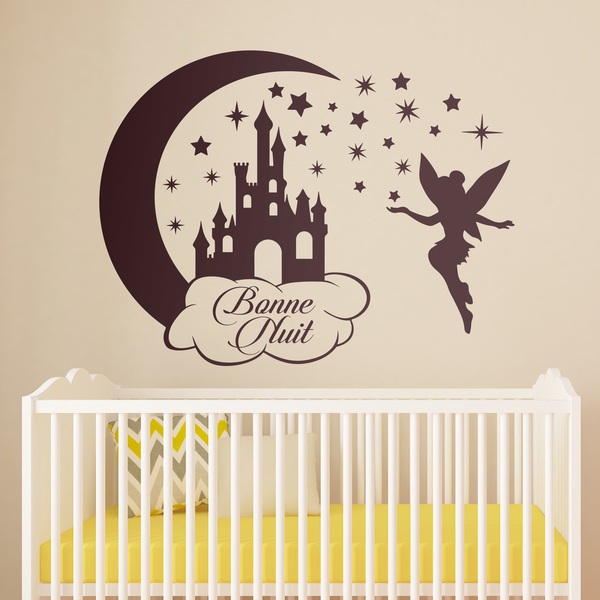 Kinderzimmer Wandtattoo: Schloss und Glocke, Bonne Nuit