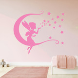 Kinderzimmer Wandtattoo: Tinkerbell, Mond und Sterne 2