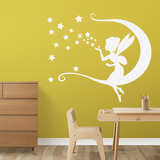 Kinderzimmer Wandtattoo: Tinkerbell, Mond und Sterne 4