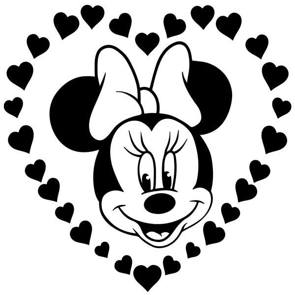 und Maus kinder Wandtattoo Minnie Herzen