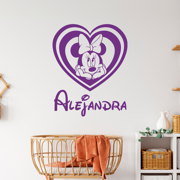 Kinderzimmer Wandtattoo: Mini Maus Herz personalisiert