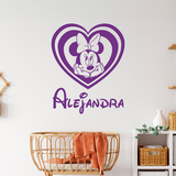 Kinderzimmer Wandtattoo: Mini Maus Herz personalisiert 2