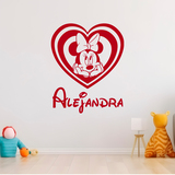 Kinderzimmer Wandtattoo: Mini Maus Herz personalisiert 3