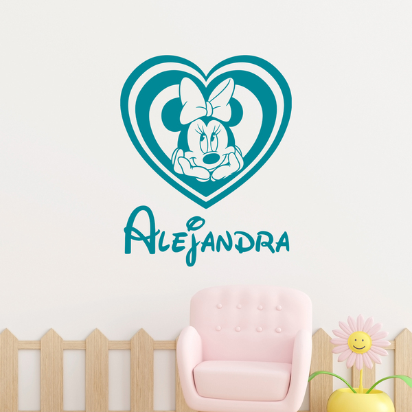 Kinderzimmer Wandtattoo: Mini Maus Herz personalisiert