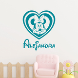 Kinderzimmer Wandtattoo: Mini Maus Herz personalisiert 4
