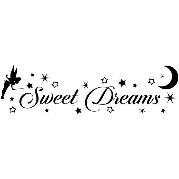 Kinderzimmer Wandtattoo: Tinkerbell Süße Träume, auf Englisch