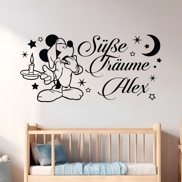 Kinderzimmer Wandtattoo: Micky Maus, Süße Träume