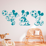Kinderzimmer Wandtattoo: Triptychon Mickey Mouse Fußballspieler 3
