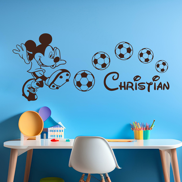 Kinderzimmer Wandtattoo: Micky Maus mit Luftballons