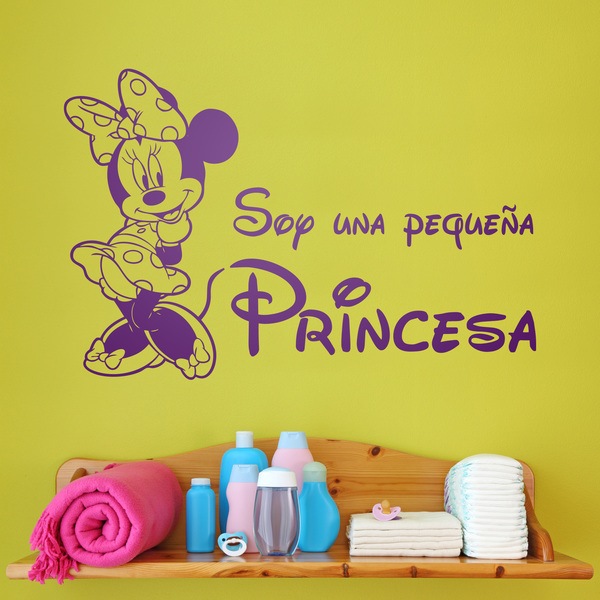 Kinderzimmer Wandtattoo: Minnie Mouse, ich bin eine kleine Prinzessin