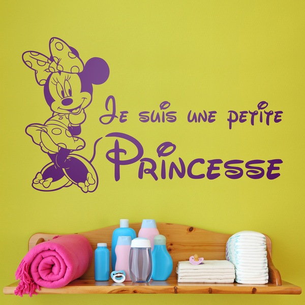 Kinderzimmer Wandtattoo: Minnie, Je suis eine kleine Prinzessin