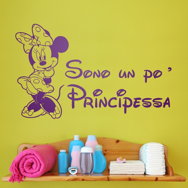 Kinderzimmer Wandtattoo: Minnie, Sono ein po principessa