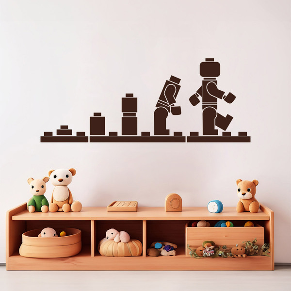 Kinderzimmer Wandtattoo: Evolution Lego Figuren